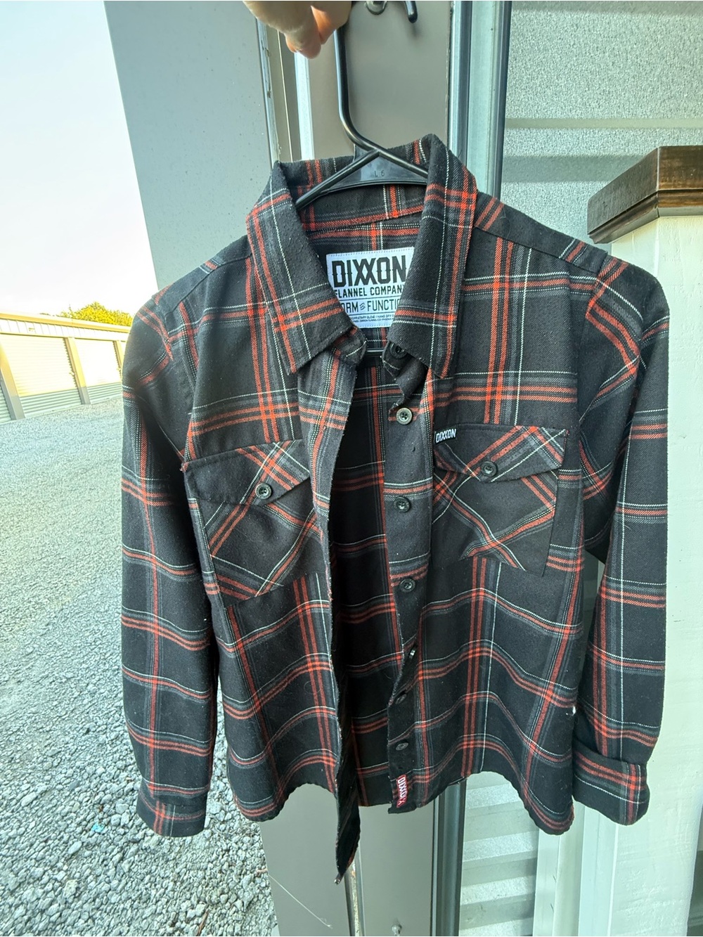 DIXXON Black and Red Plaid Shirt Jacket